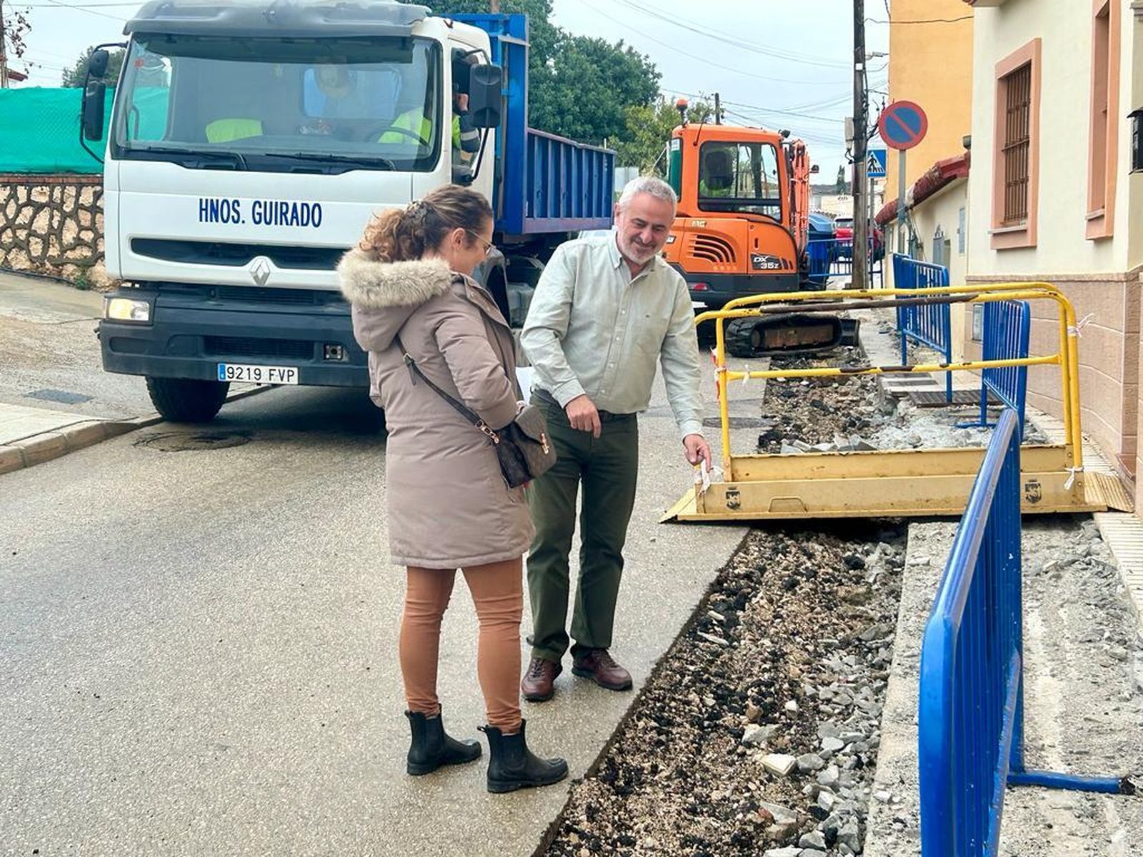Imagen de las obras de reurbanización en la calle Doctor Rodríguez de la Fuente