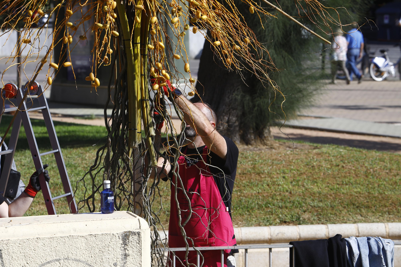 La Guerrilla de flores de Flora inunda el Paseo de la Victoria, en imágenes