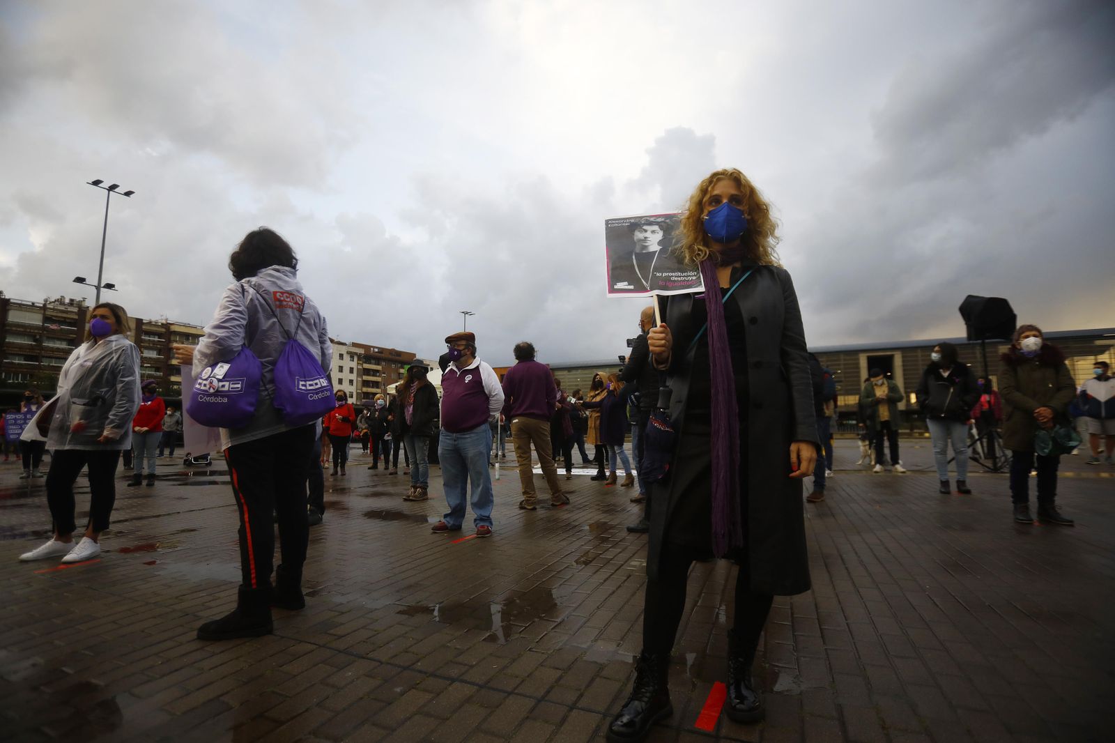La concentración feminista por el 8-M en fotografías