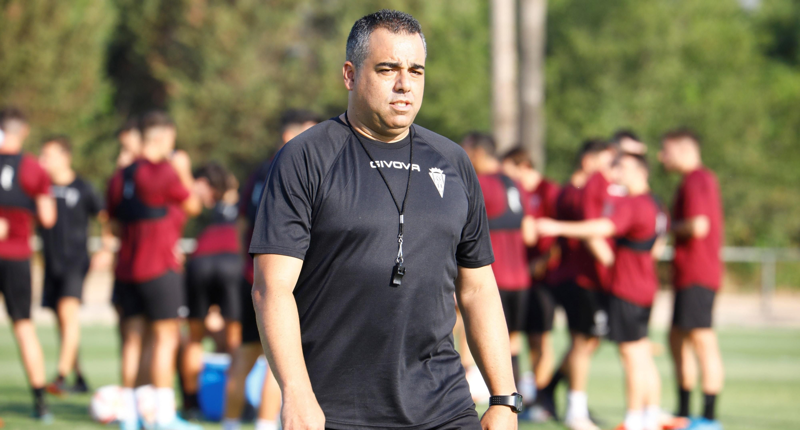 Germán Crespo, en un entrenamiento del Córdoba CF en la Ciudad Deportiva.