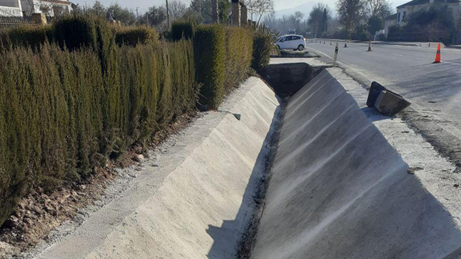 Obras de canalizaciones en Huertas Bajas.