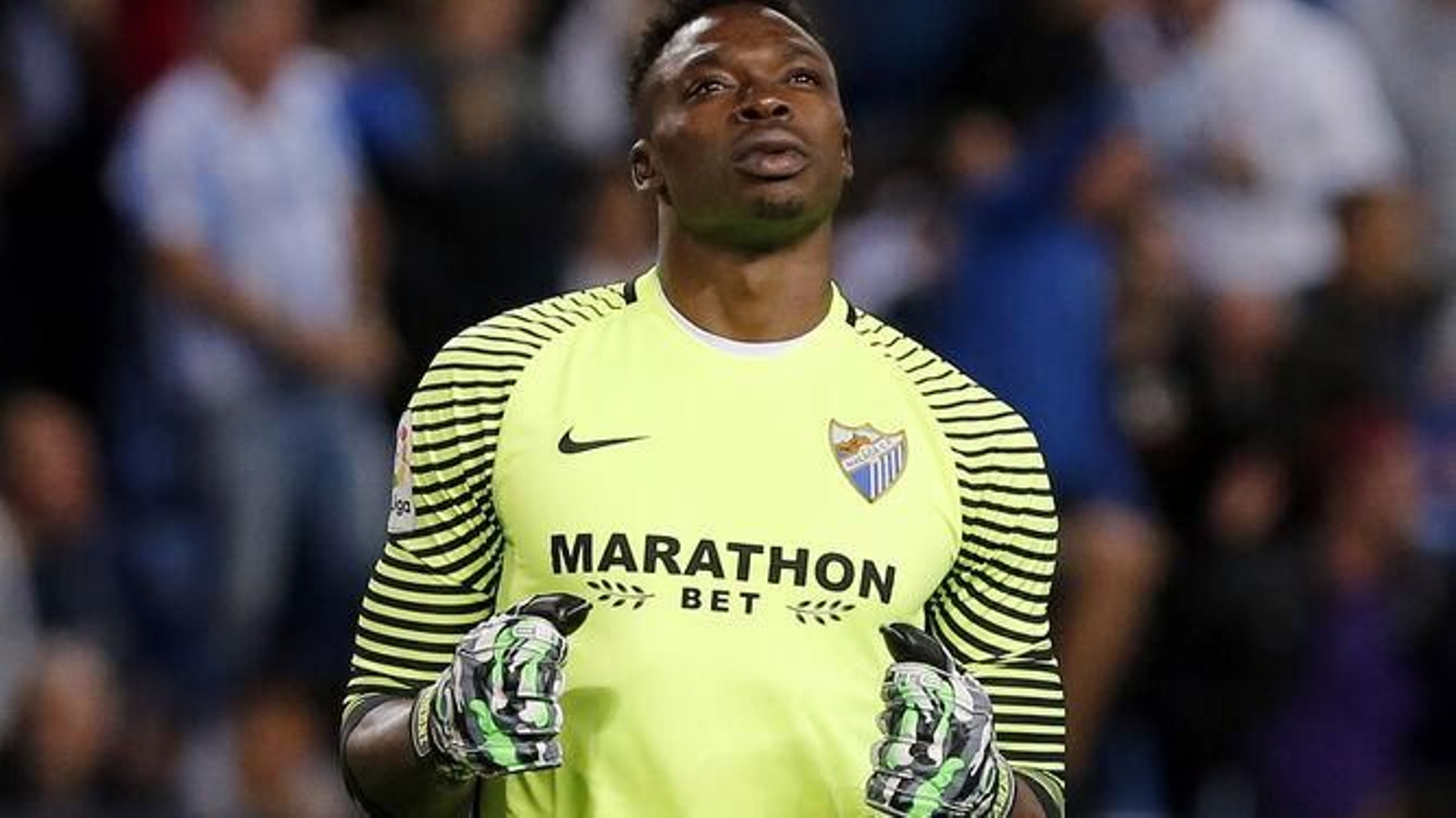 Kameni, con el Málaga CF.