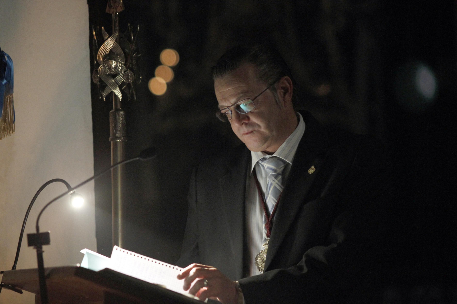 Andrés Losada en un pregón, en foto de archivo