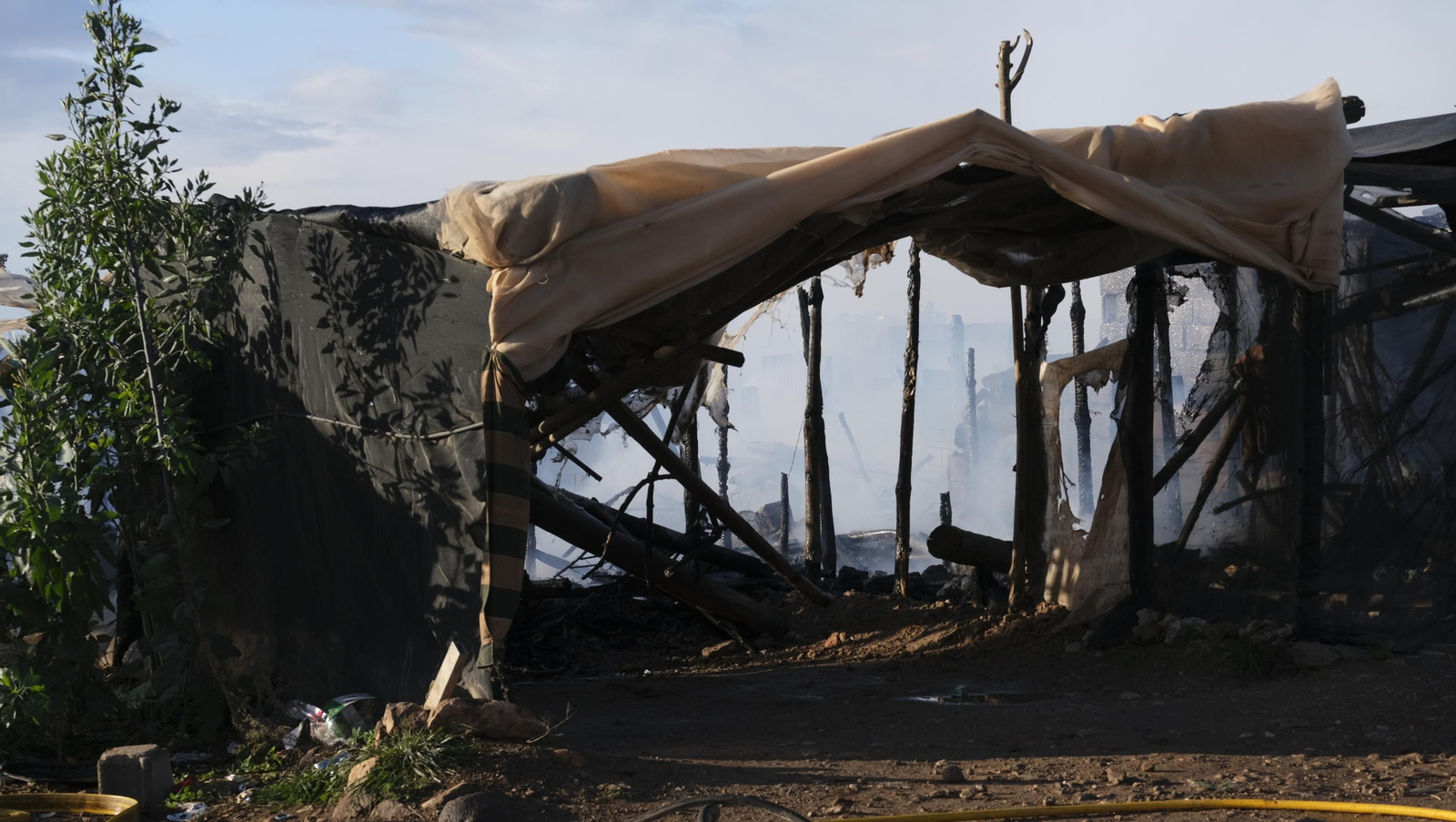 Imágenes del desalojo del asentamiento chabolista 'El Walili', en Níjar