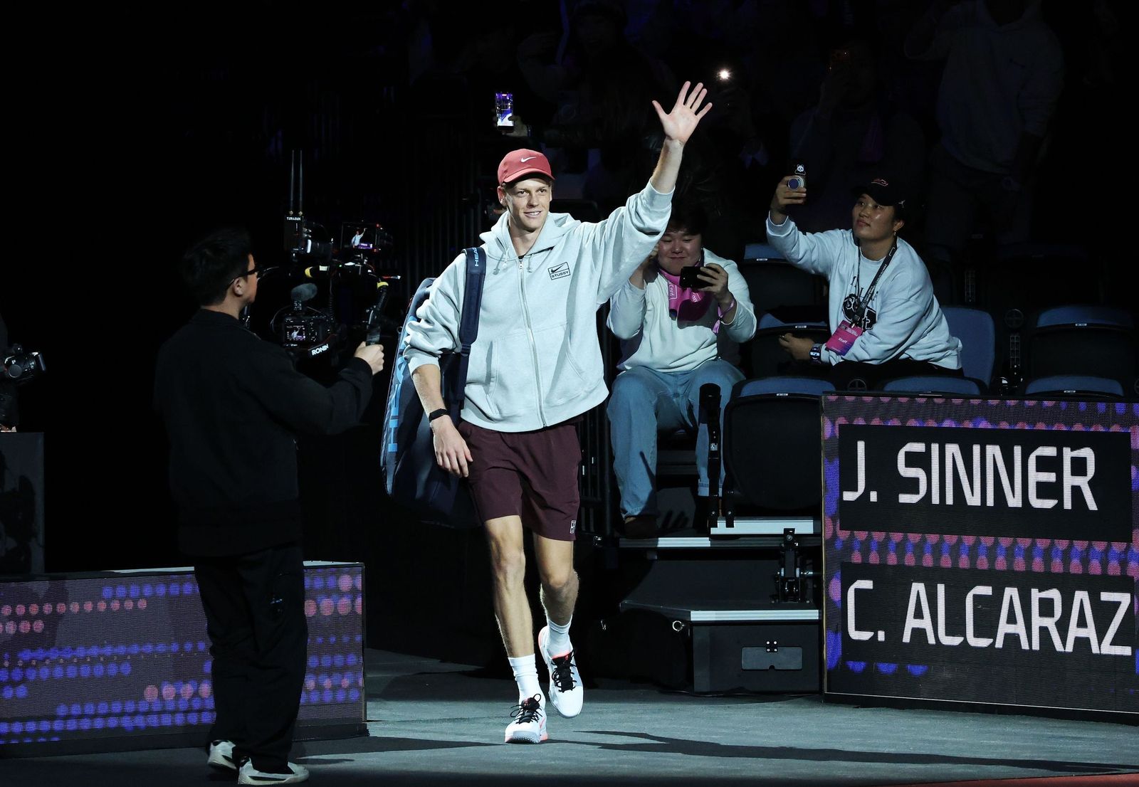 Las fotos de la exhibición entre Alcaraz y Sinner