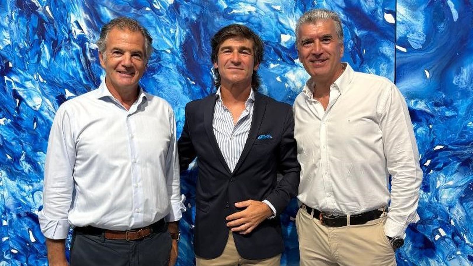 Luis de los Reyes, Francisco Alonso y David Castillo, durante la inauguración en la Casa de Iberoamérica.