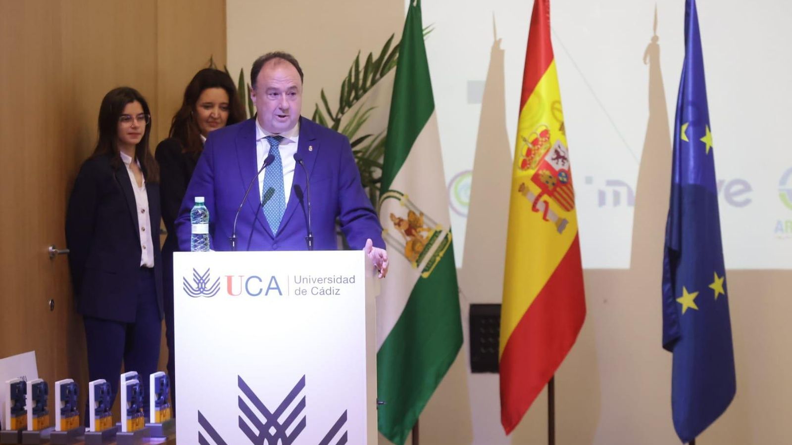 Casimiro Mantell, durante el acto en Algeciras.