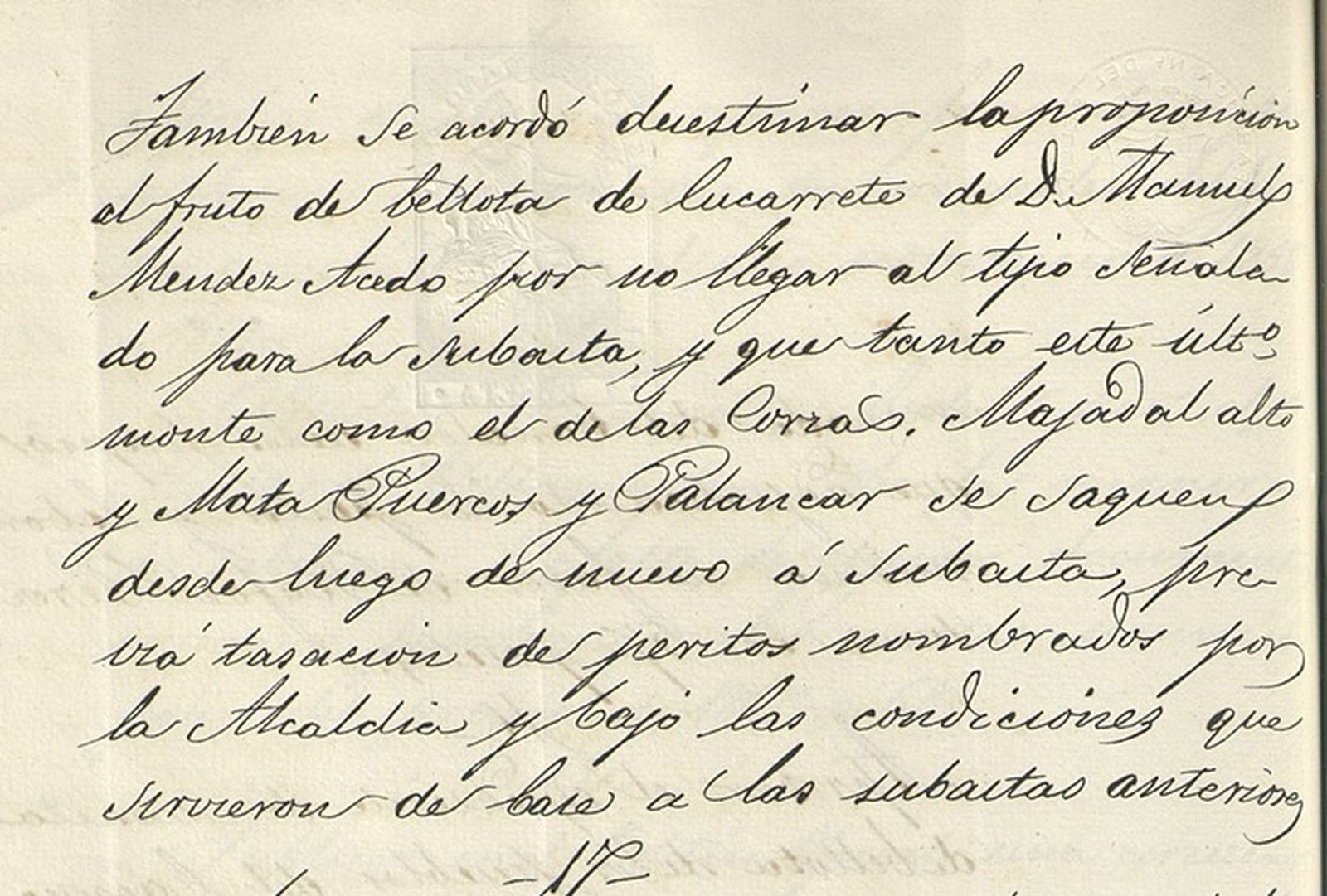 Los cercanos montes se vuelven a sacar a subasta.