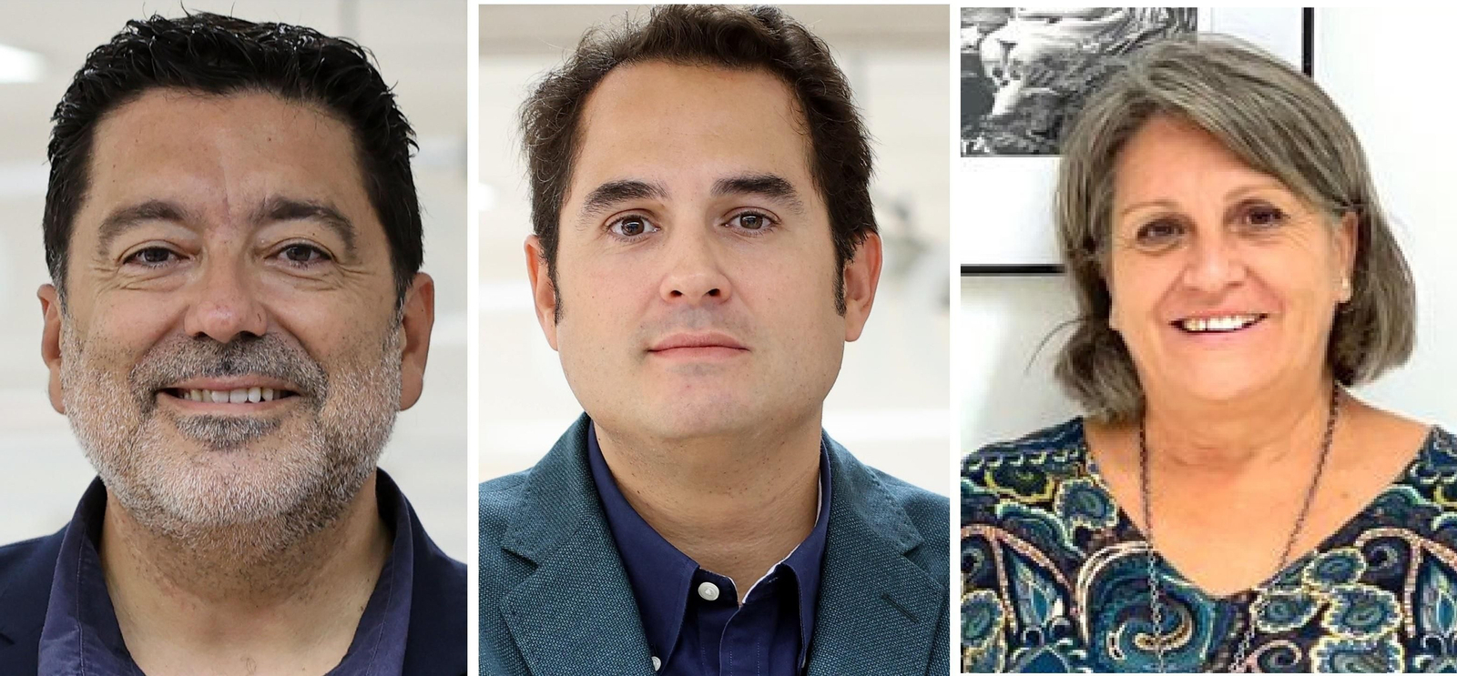 Javier Benítez, Germán Cordero y Carmen Oliva.