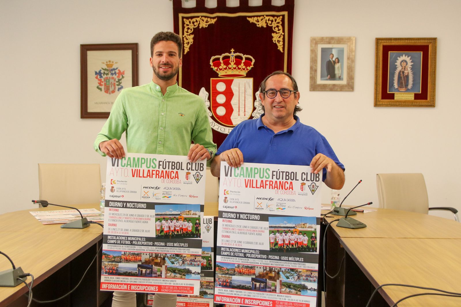 Alfonso Sánchez y Rafael Rojas, durante la presentación del campus.