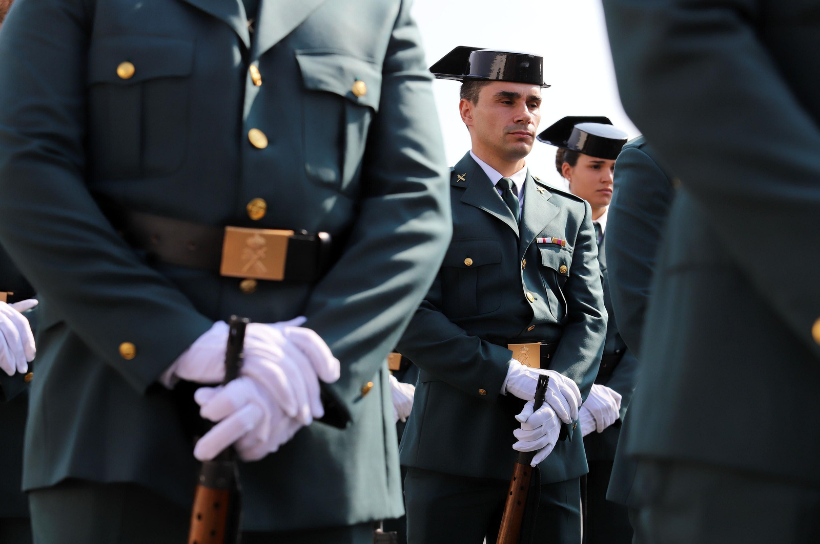 Imágenes de la toma de posesión de Andrés López como coronel jefe de la Comandancia de la Guardia Civil en Huelva