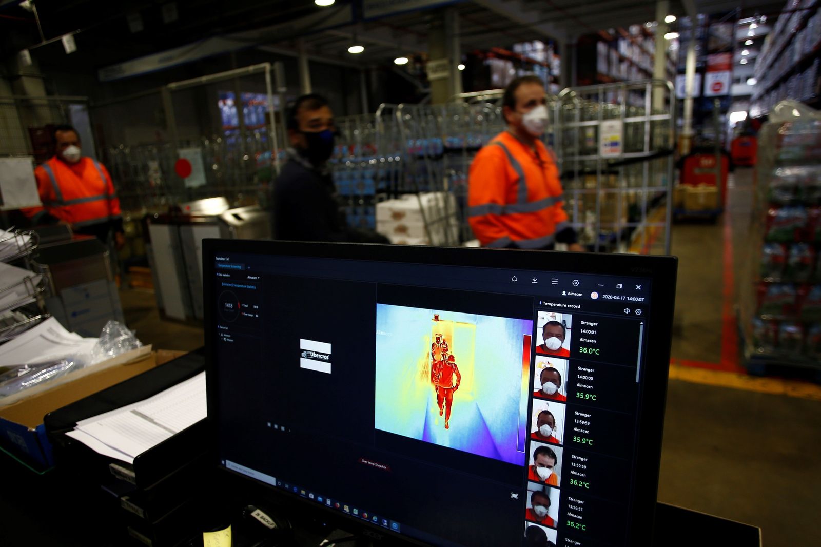 Un termómetro de infrarrojos