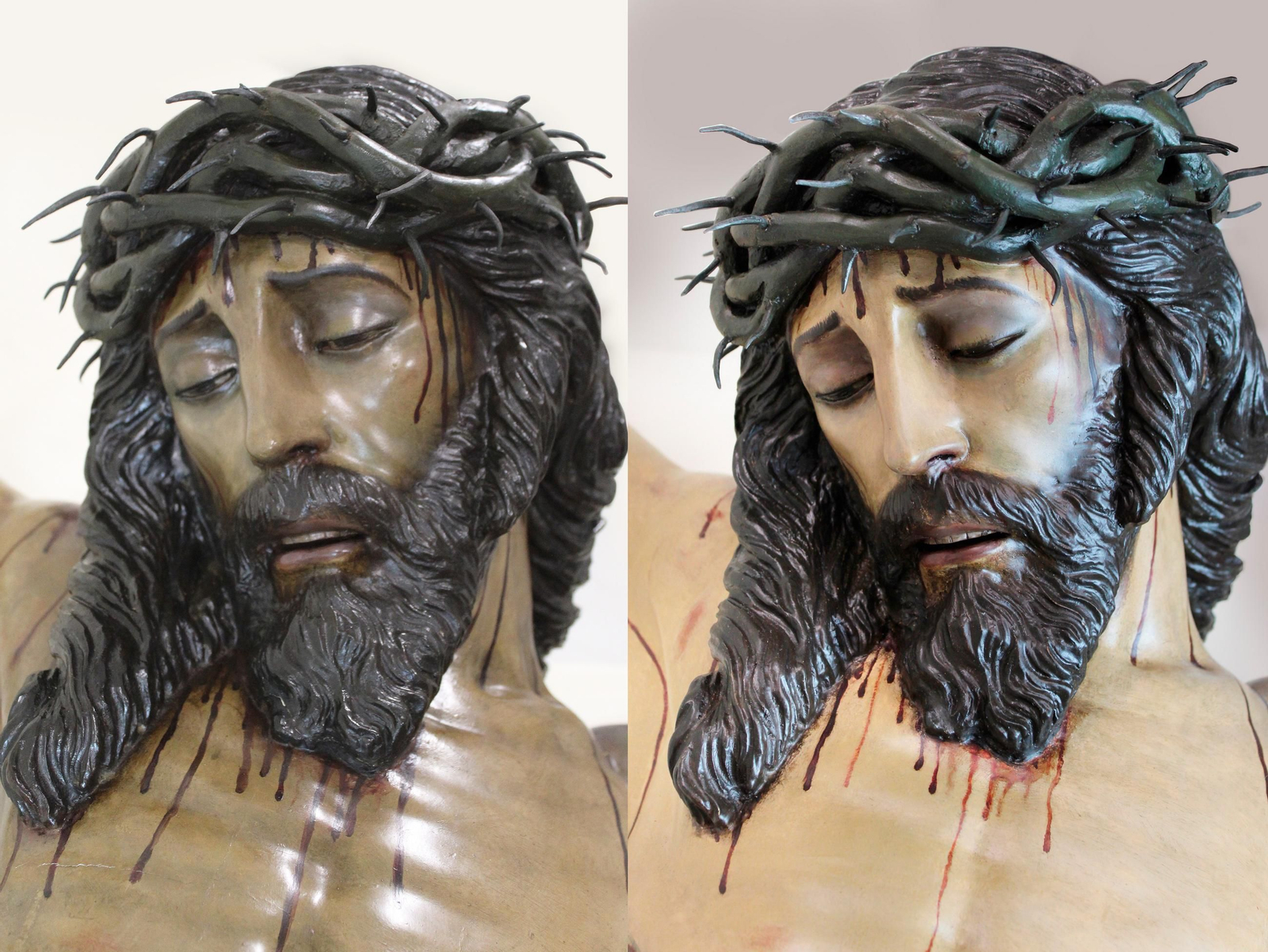 El antes y el después de la intervención.