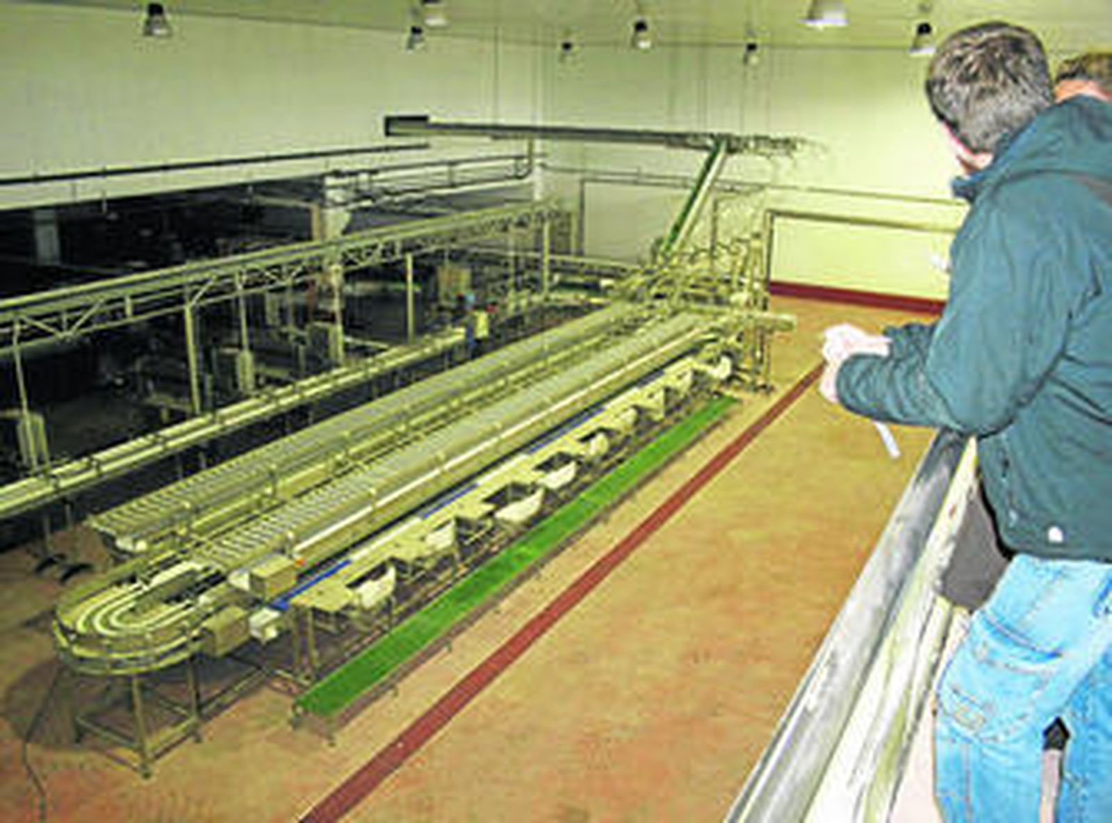 Aspecto de la planta de manipulación del pescado de la conservera El Rey de Oros de Barbate sin actividad.