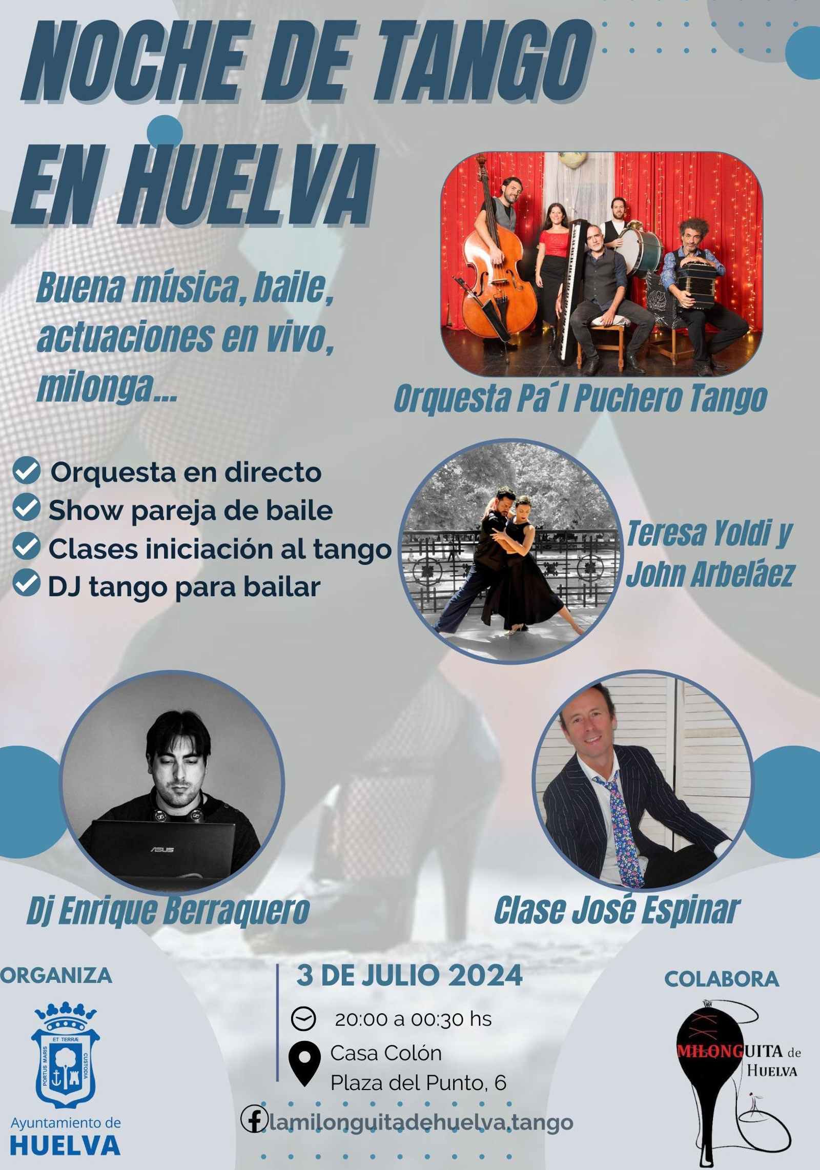 Cartel de la Noche de Tango.