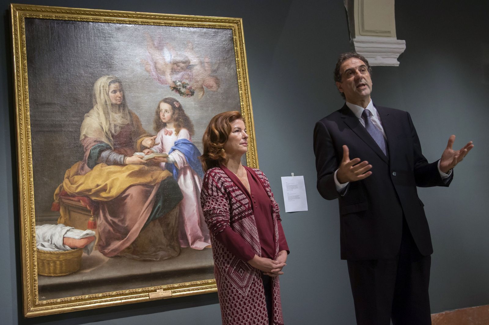 Anabel Morillo junto a Gabriele Finaldi en la Fundación Focus.