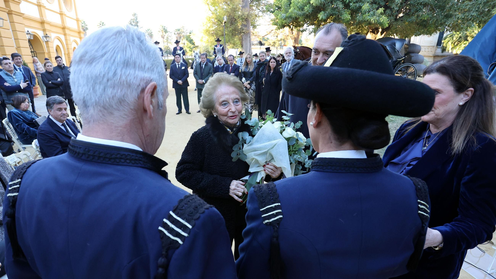Inauguración del monumento dedicado a Álvaro Domecq en la Real Escuela