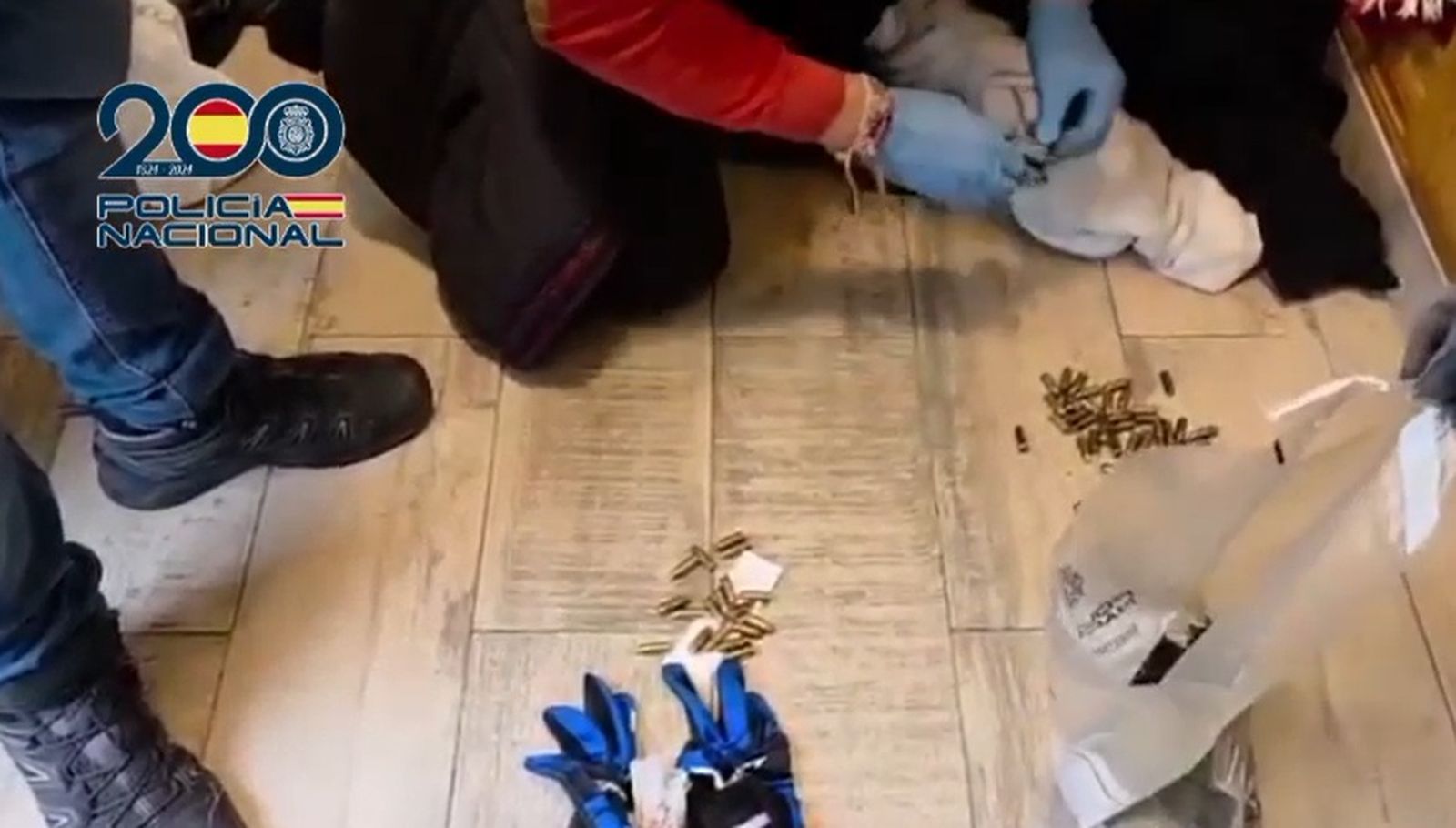 Casquillos hallados durante la operación