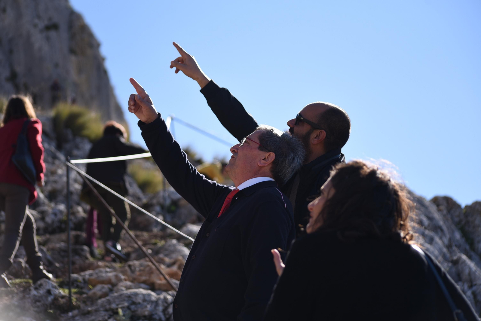 José Entrena, durante la inauguración de la vía ferrata de Zafarraya