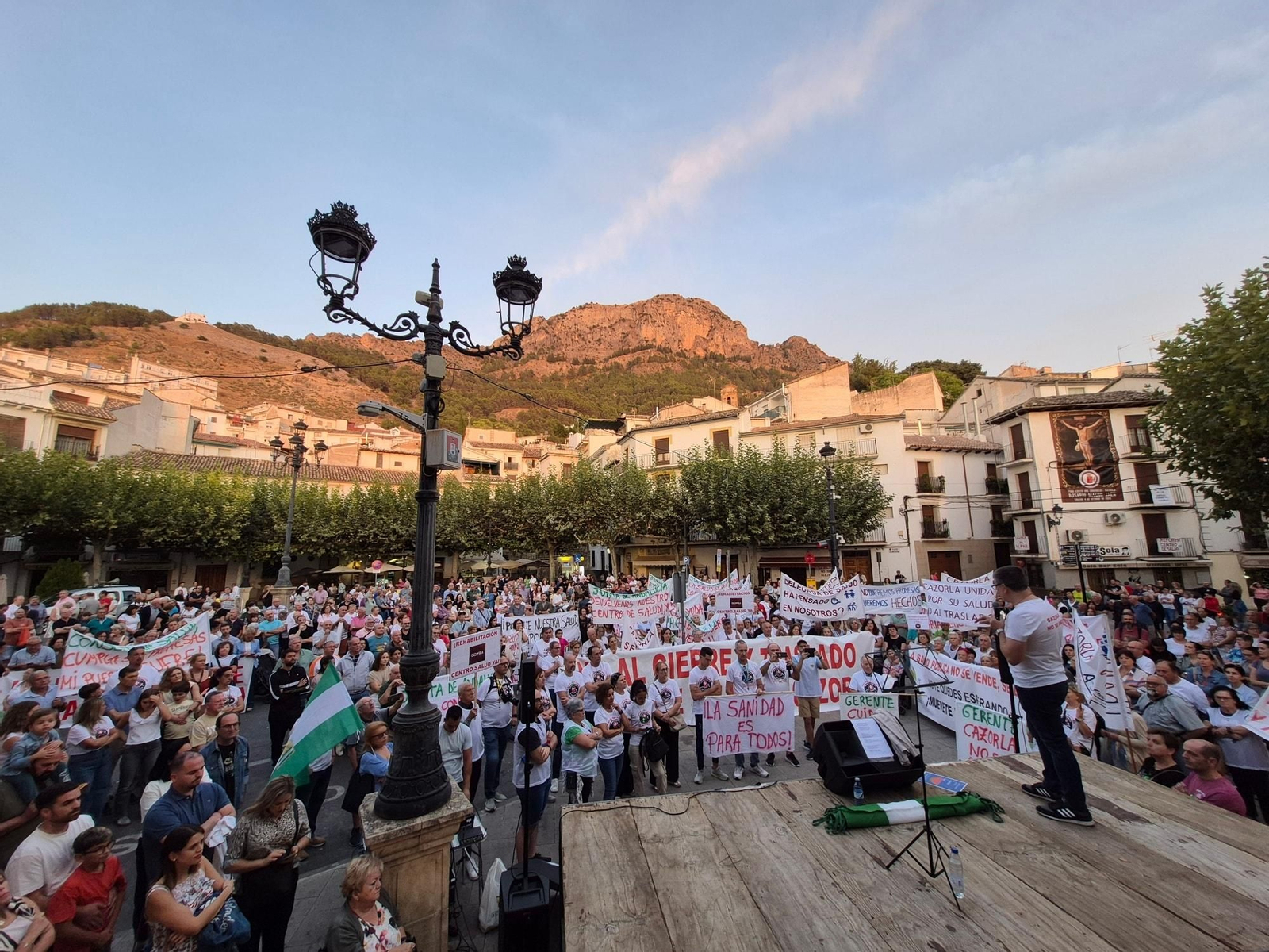 Manifestación por la sanidad en Cazorla.