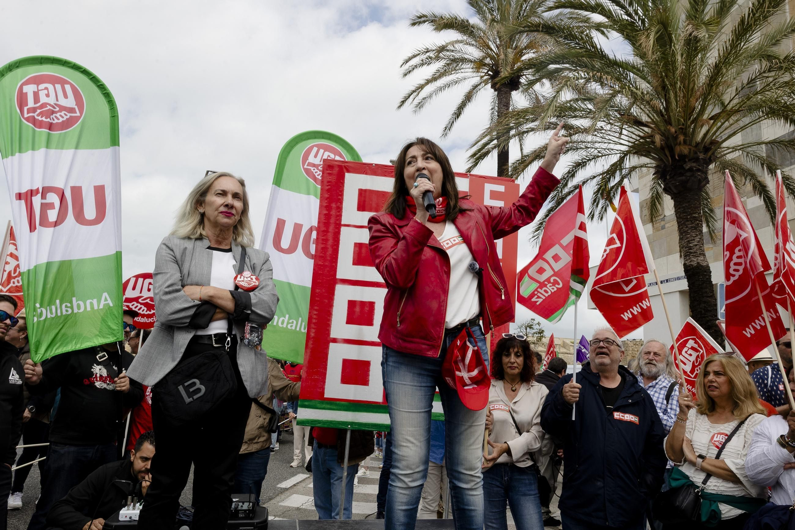 Imágenes de la manifestación del 1 de Mayo en Cádiz
