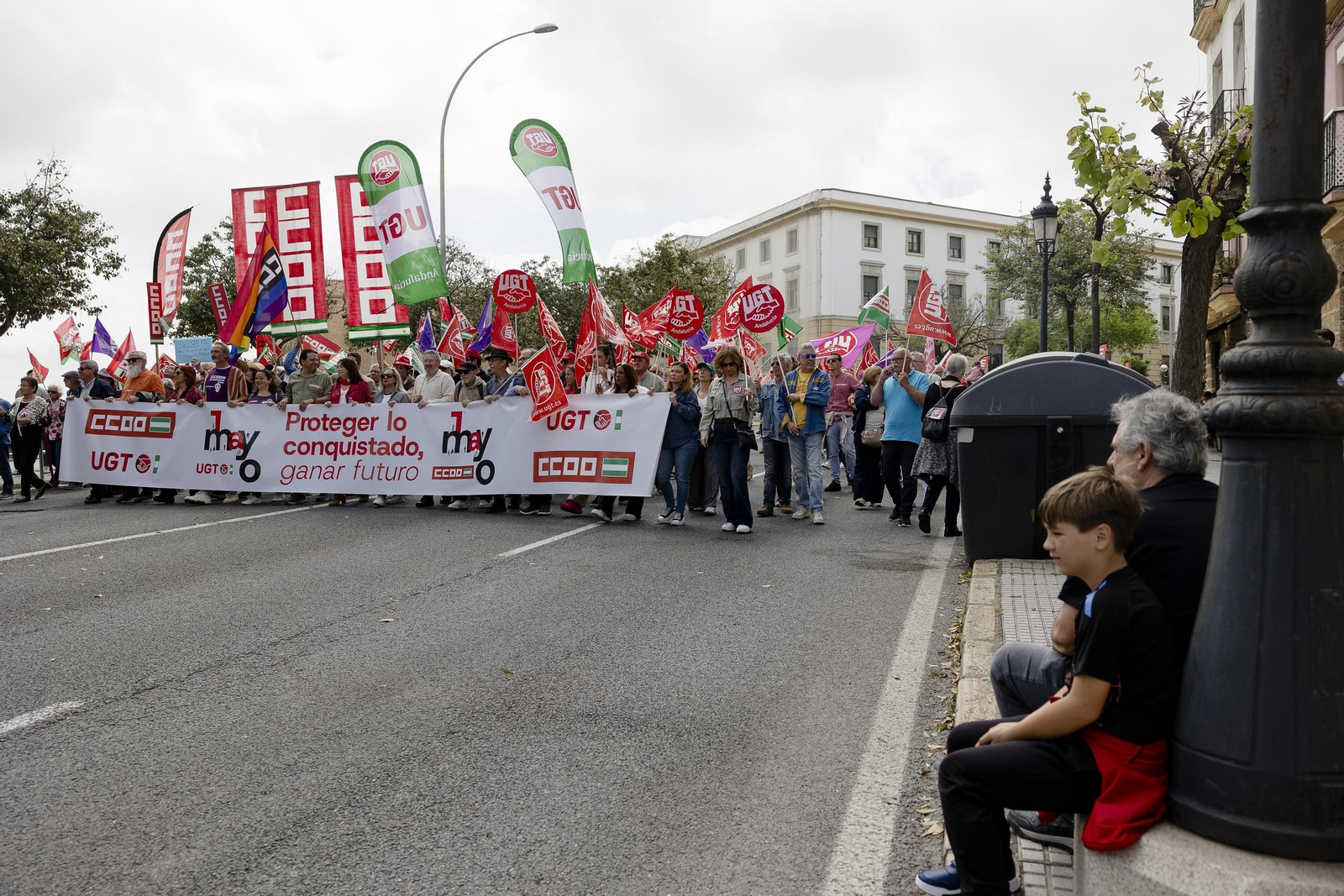 Imágenes de la manifestación del 1 de Mayo en Cádiz