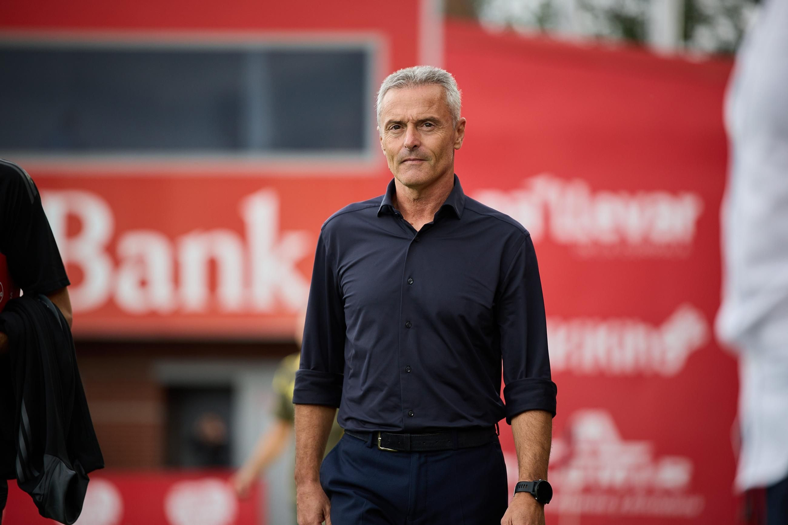 Fran Escribá en Anduva durante el partido