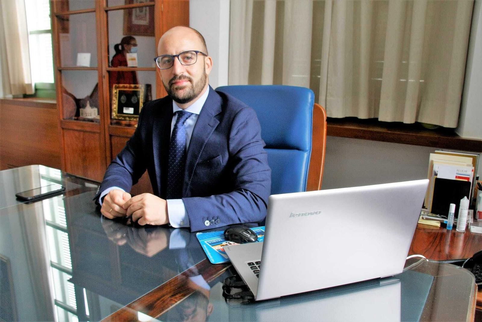 Una imagen del alcalde portuense, Germán Beardo.