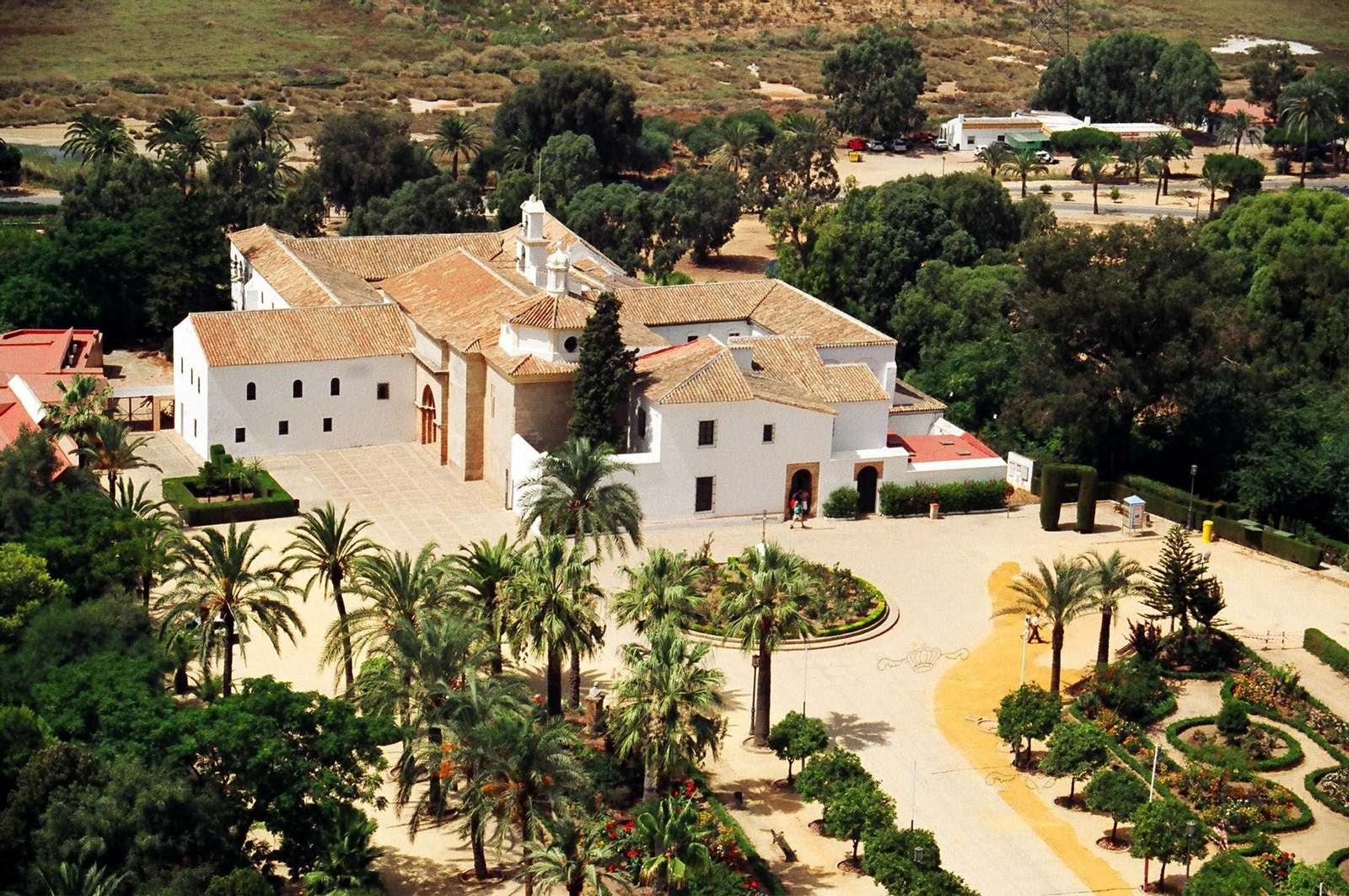 Vista aérea del Monasterio de La Rábida.