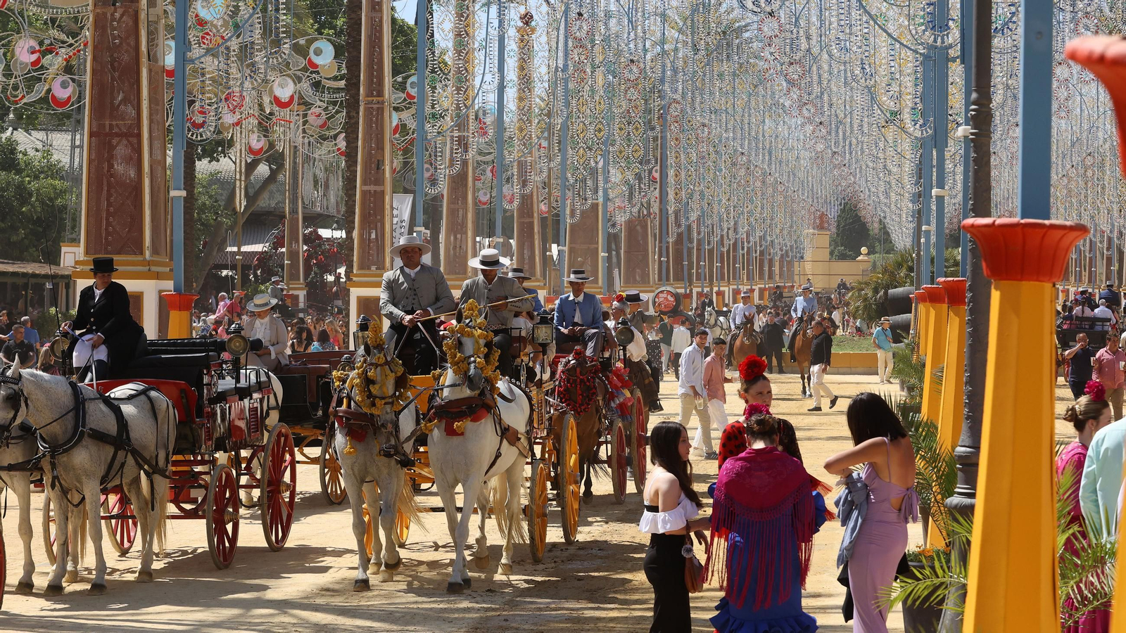 Ambiente en la Feria de Jerez 2025.