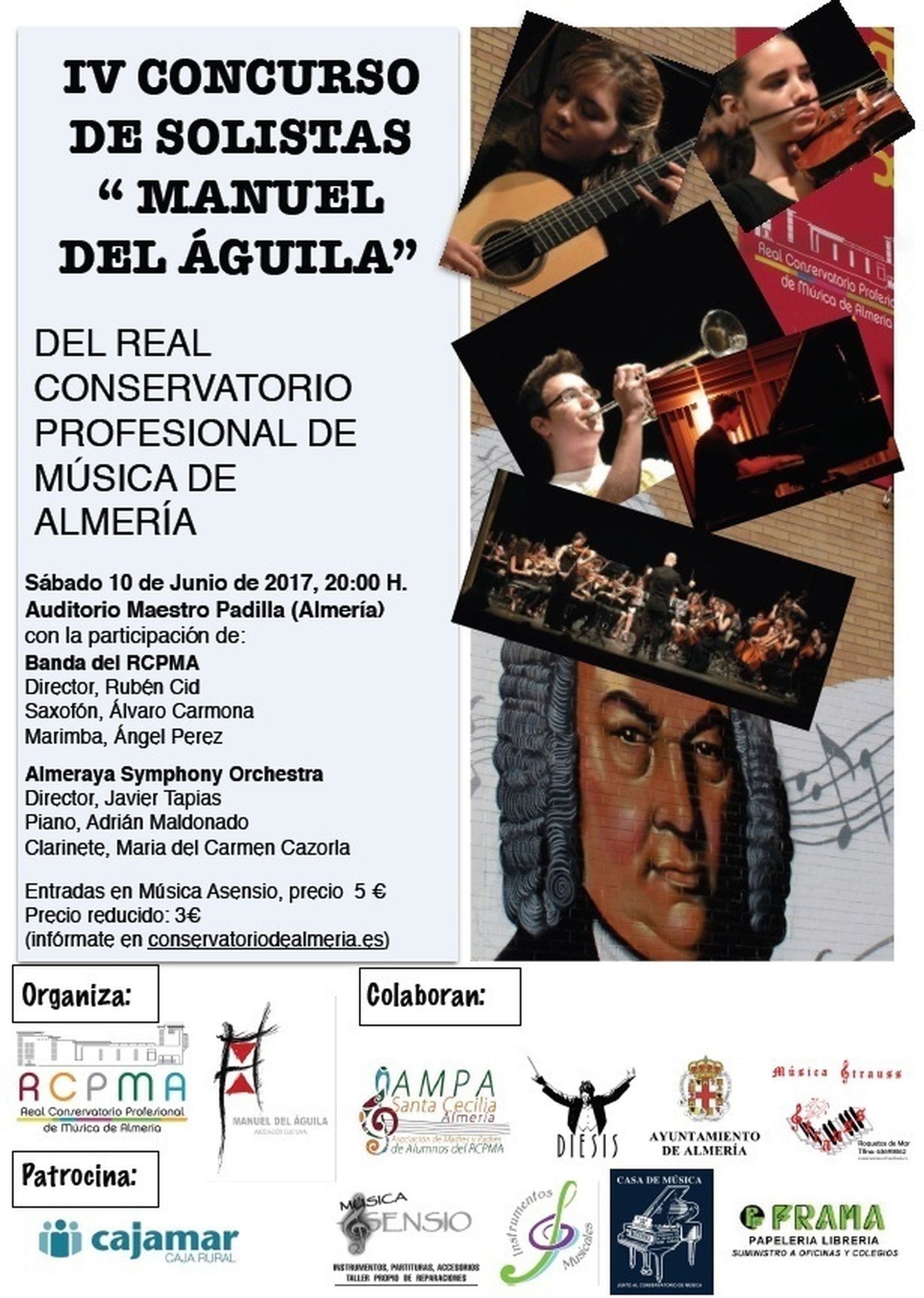 Cartel del concurso que se llevaba a cabo hoy en Almería.