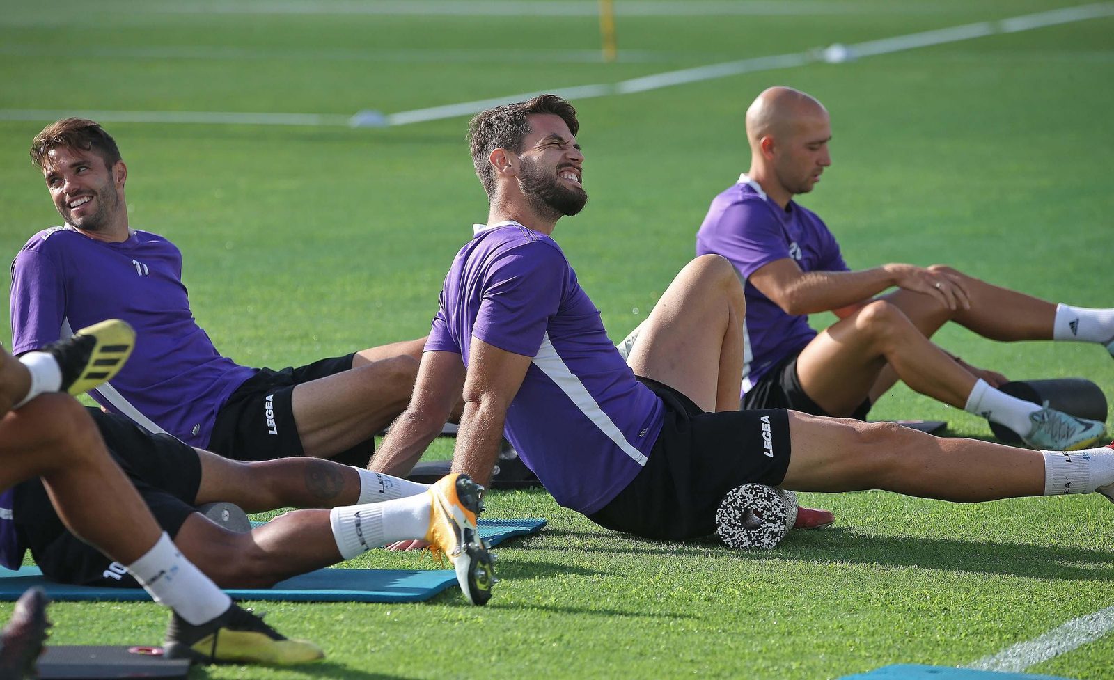 Fotos del primer entrenamiento de la Balona en el Ciudad de La Línea