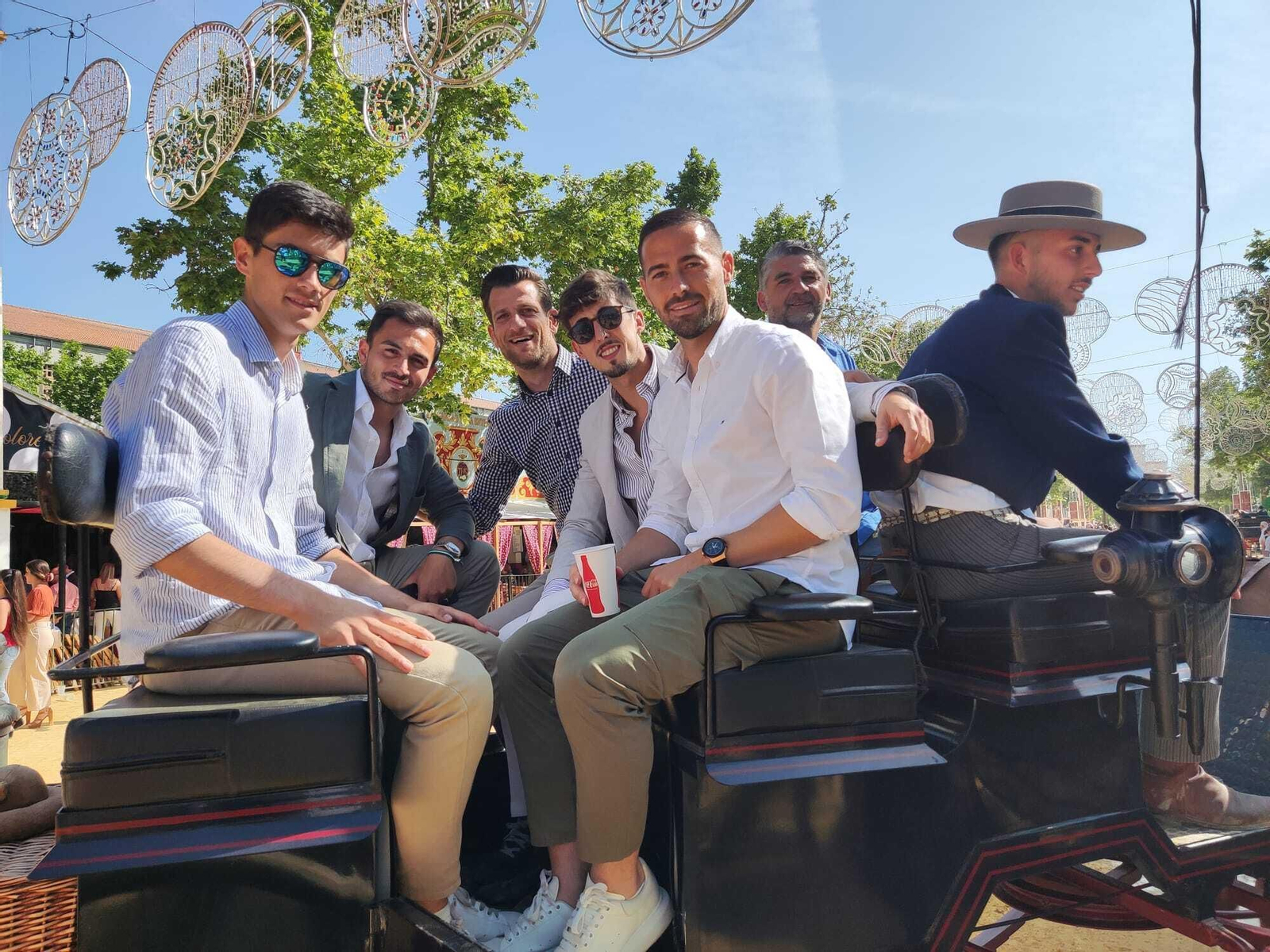 Los jugadores del Xerez DFC siguen disfrutando de la Feria.