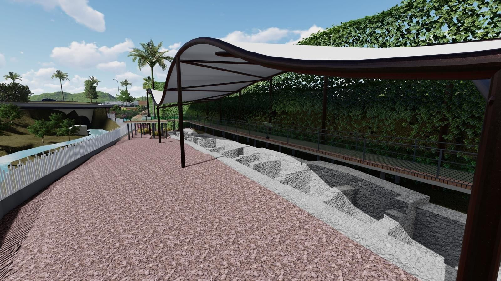 Una infografía del proyecto de protección de los restos arqueológicos.