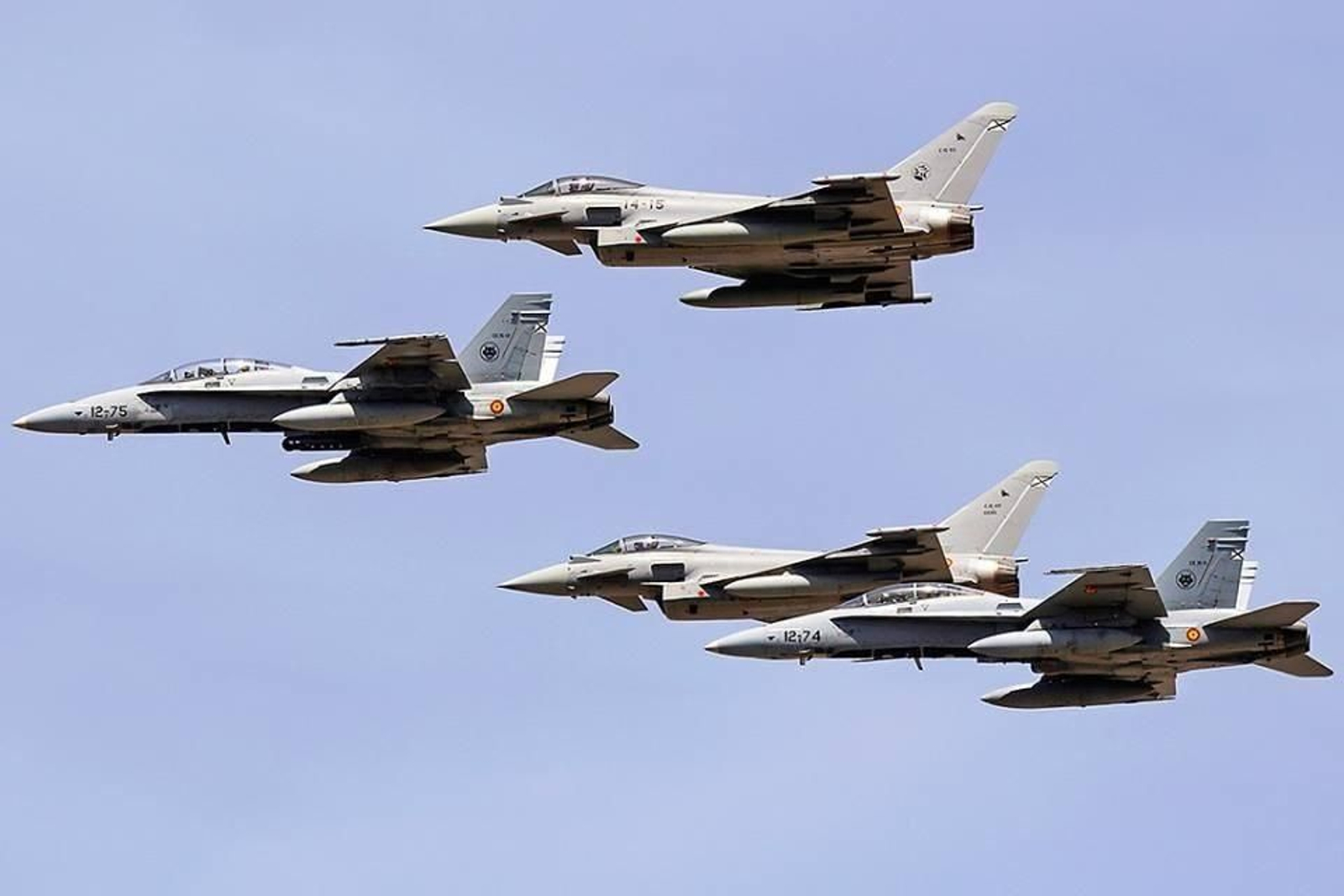 Cazas del Ejercito del Aire sobrevuelan Granada