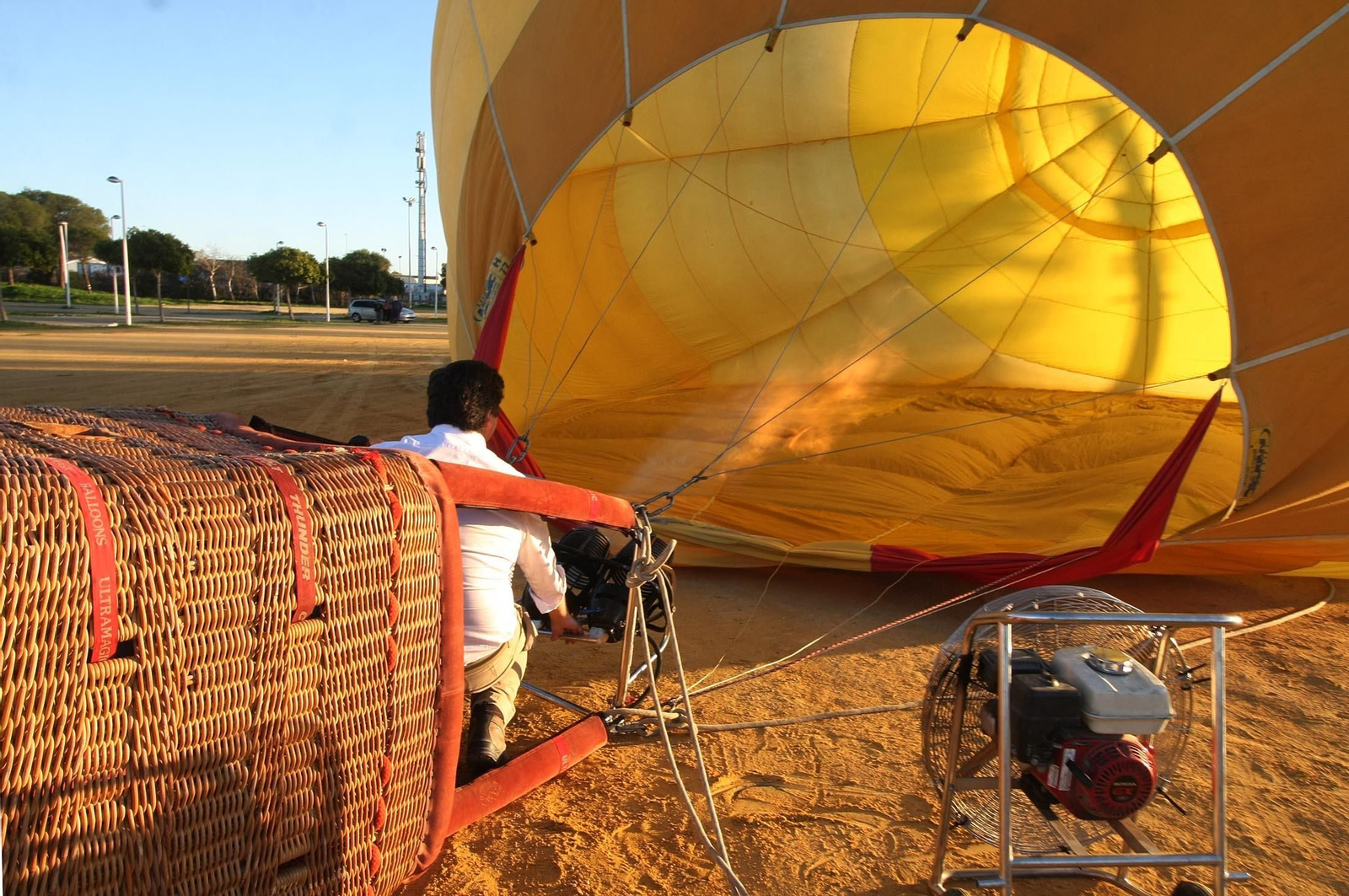 Imágenes del vuelo del globo aeroestático  en Huelva