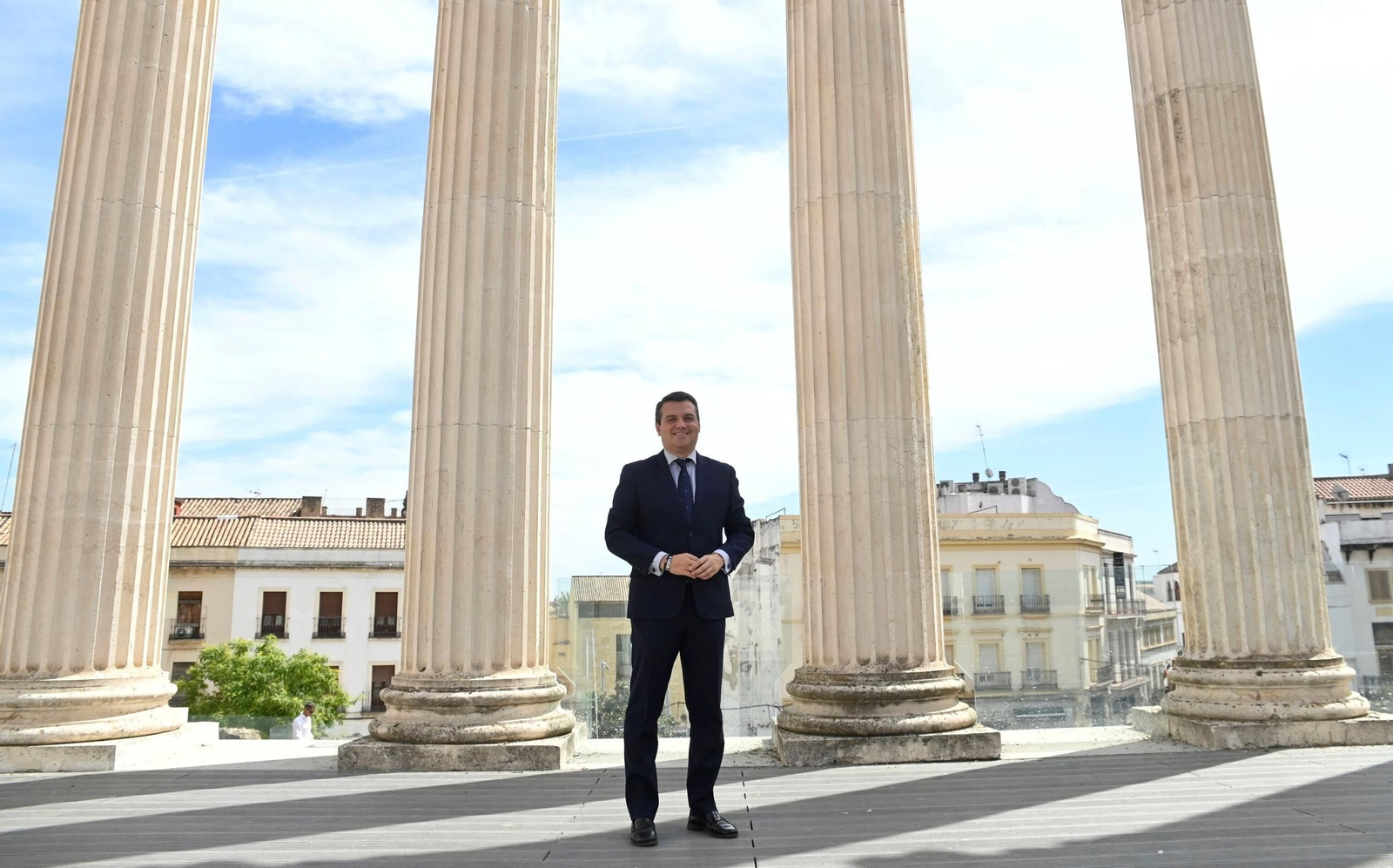 José María Bellido, en el Templo Romano