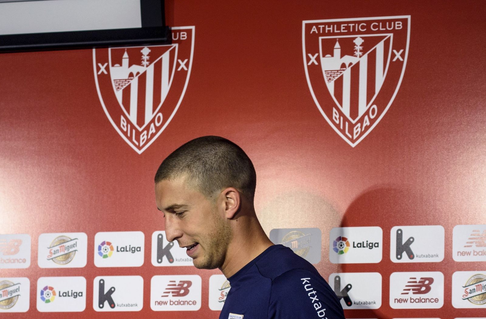 Óscar de Marcos, ayer.