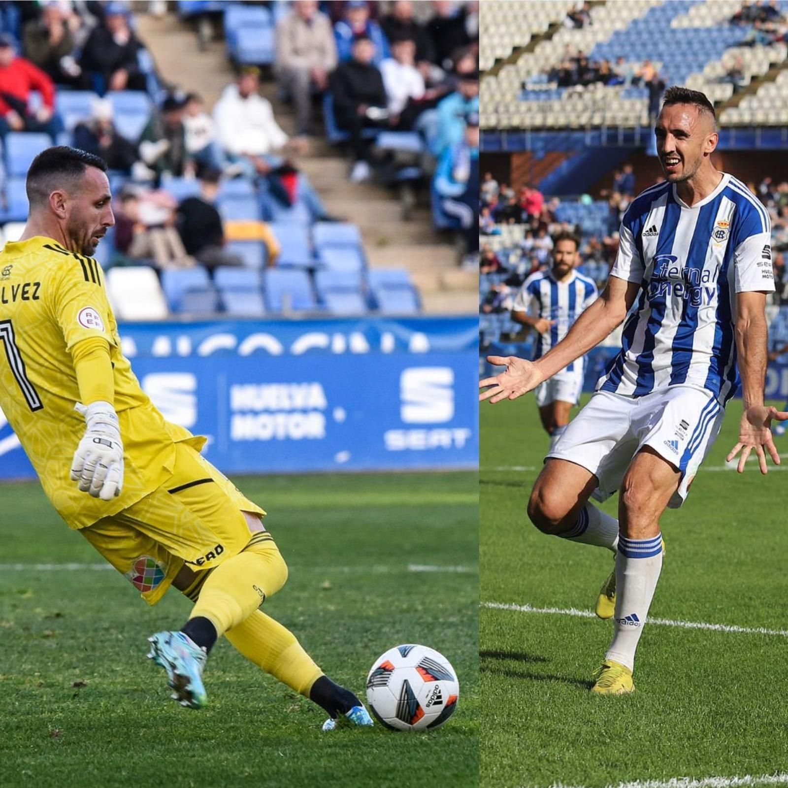 Rubén Gálvez y Pablo Caballero, piezas clave del Recre de Abel Gómez.