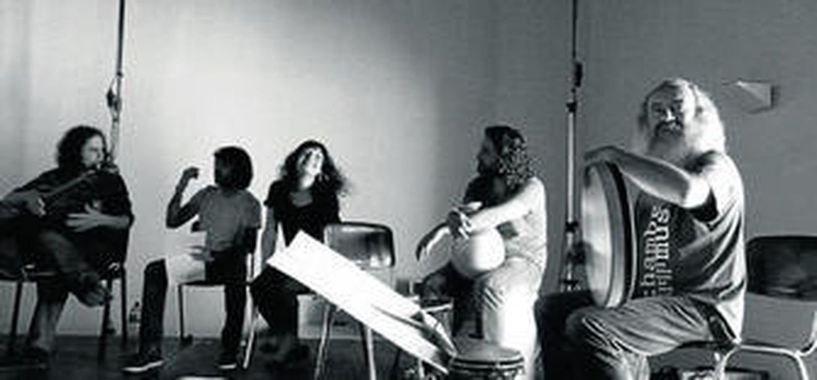 Accademia del Piacere y Arcángel durante un ensayo.