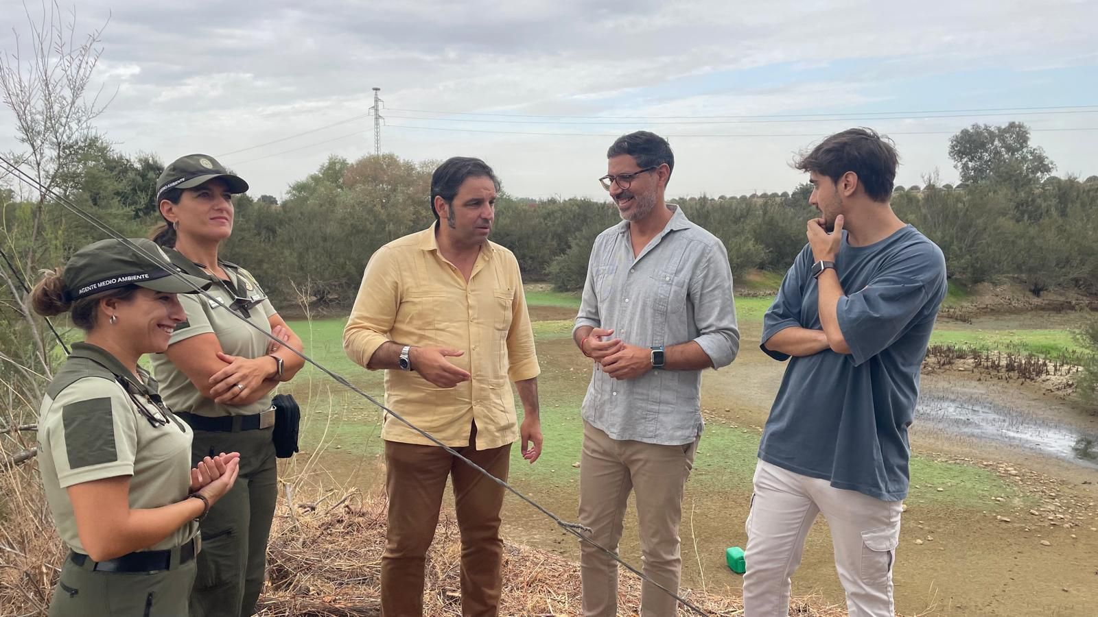 Visita del delegado y el alcalde a la zona