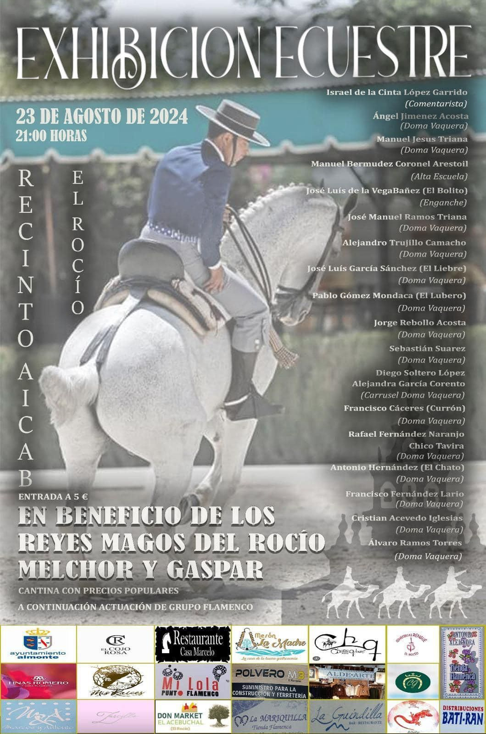 Cartel anunciador de la exhibición ecuestre. Cartel anunciador de la exhibición ecuestre.