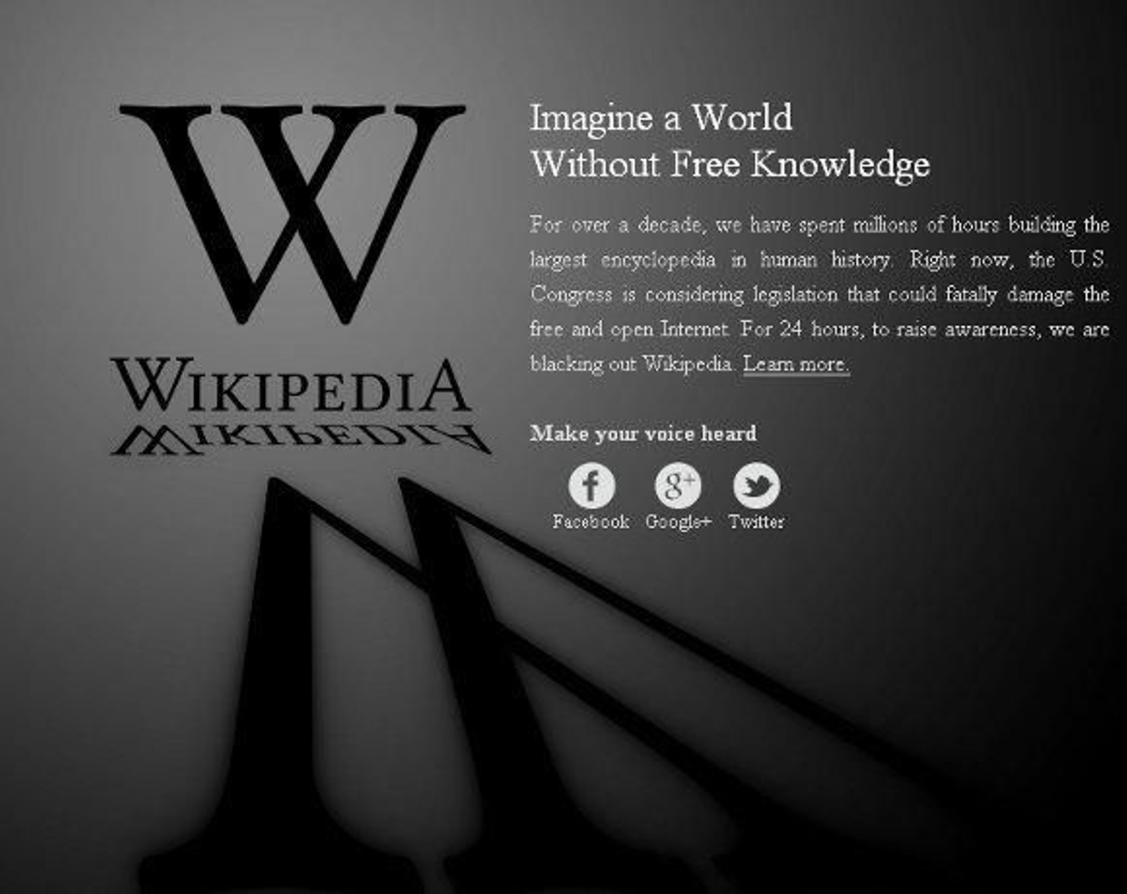 Apagón virtual en EEUU contra la ley antipiratería