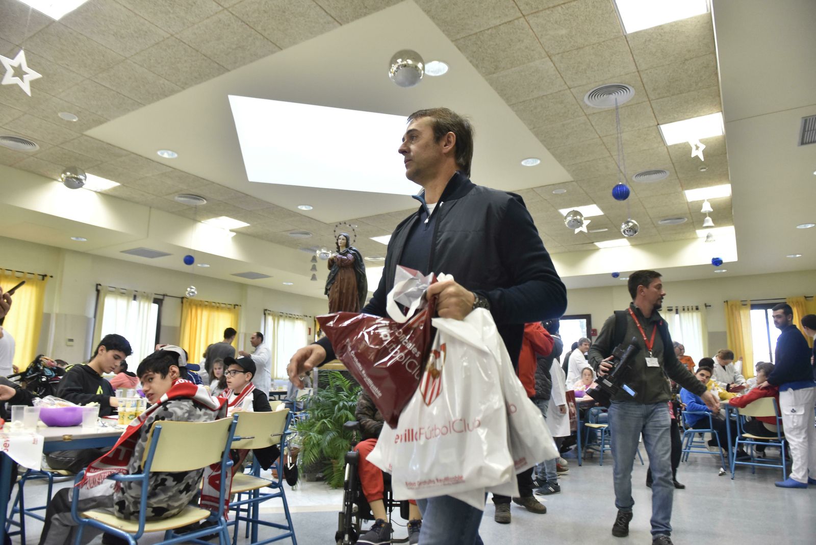 Lopetegui, en la visita a la Ciudad de San Juan de Dios el pasado mes de diciembre.