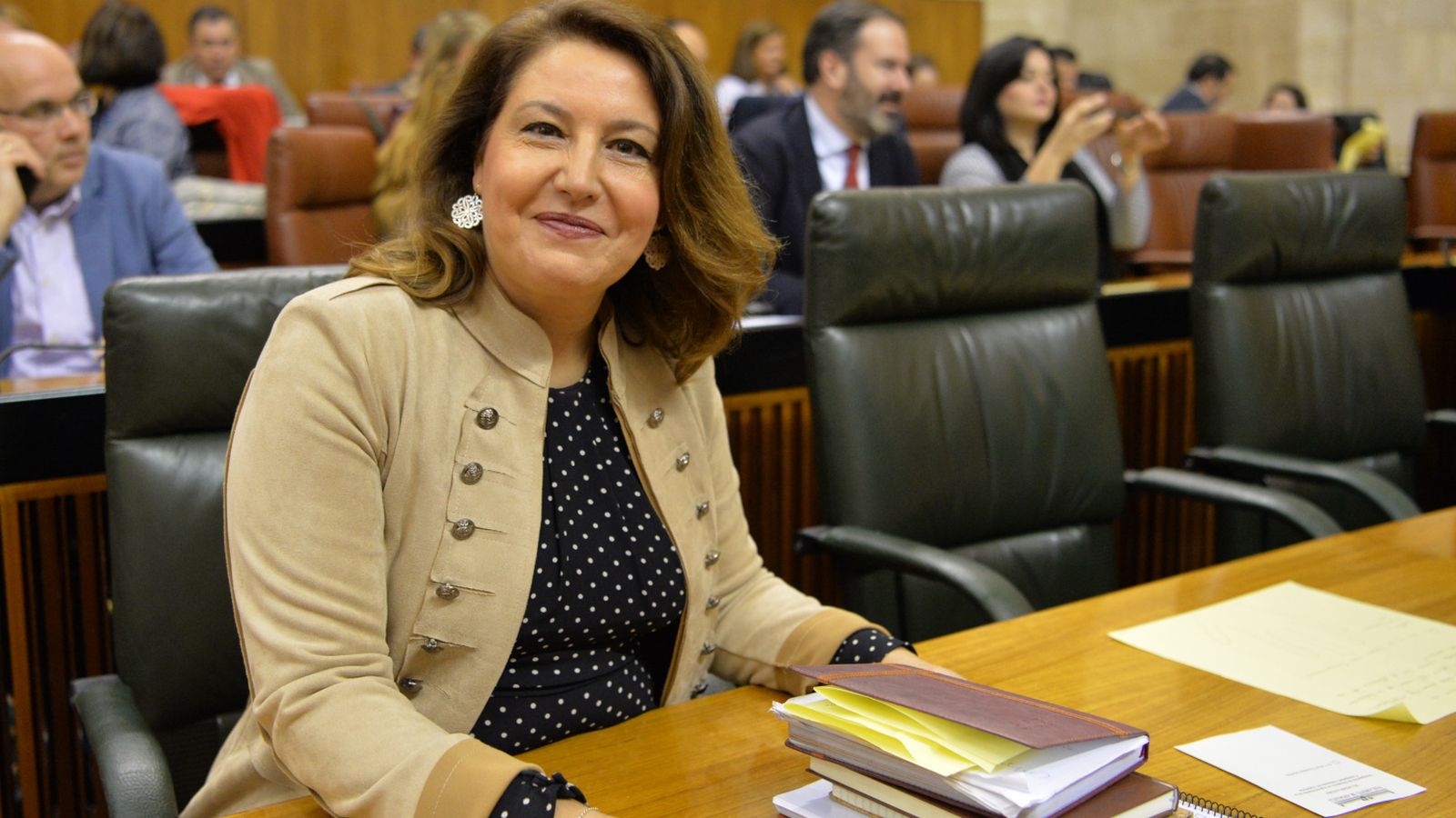 Carmen Crespo en el Parlamento en una imagen de archivo.