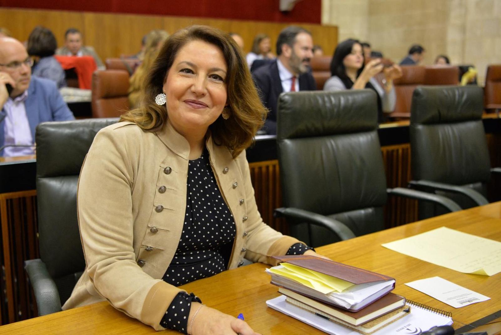 Carmen Crespo en el Parlamento en una imagen de archivo.