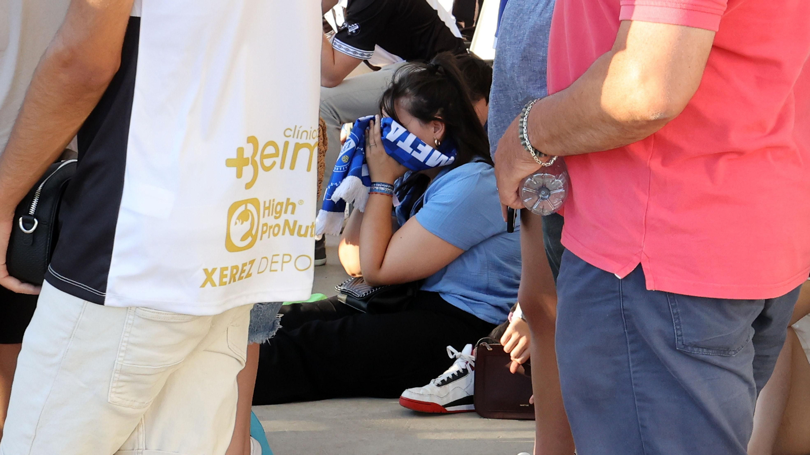 Celebración de los aficionados del Xerez DFC por el ascenso