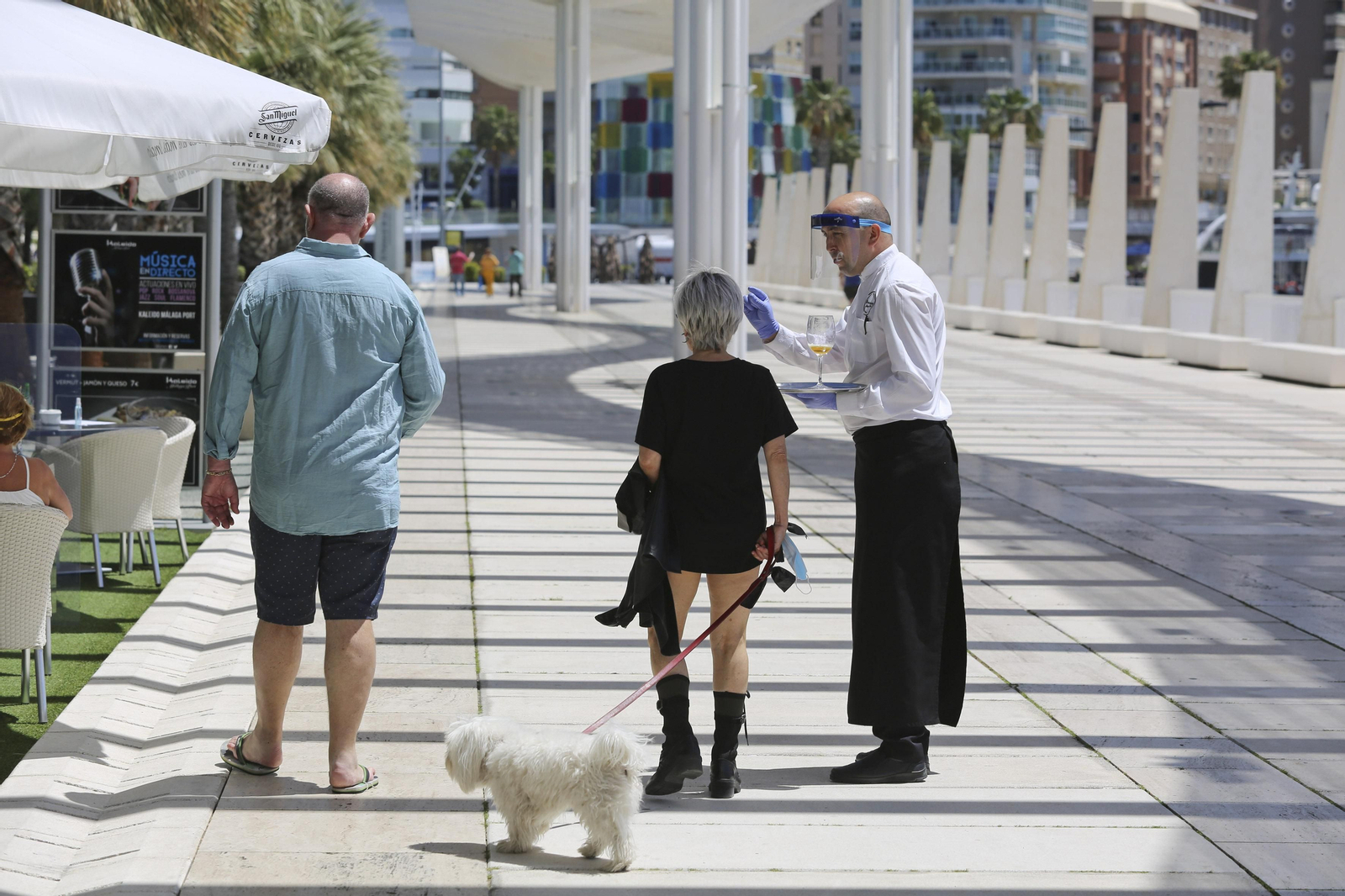 El Muelle Uno y el  Palmeral en el primer día de la fase 1.