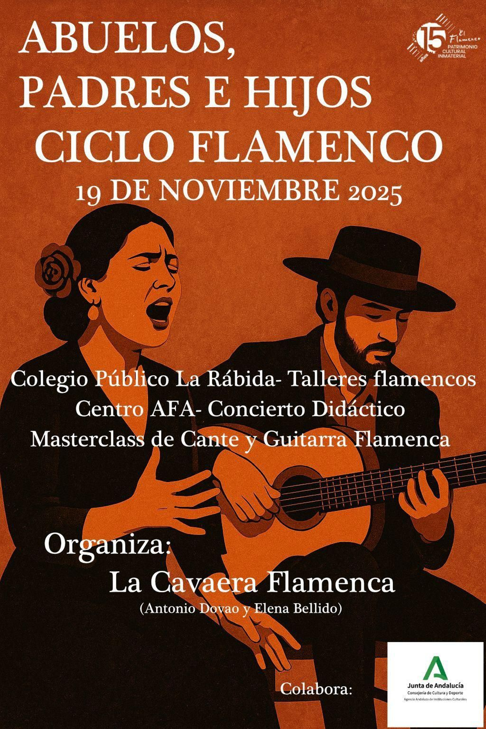 Cartel “Abuelos, Padres e Hijos: Ciclo de Flamenco en El Campillo”