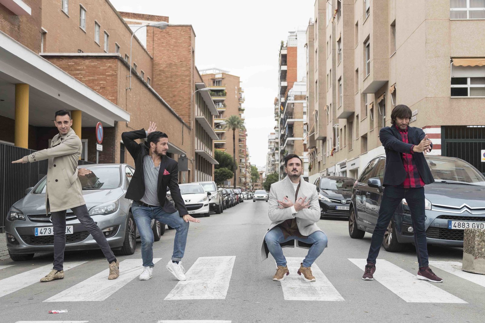 Roberto Jaén, David Palomar, Riki Rivera y el Junco